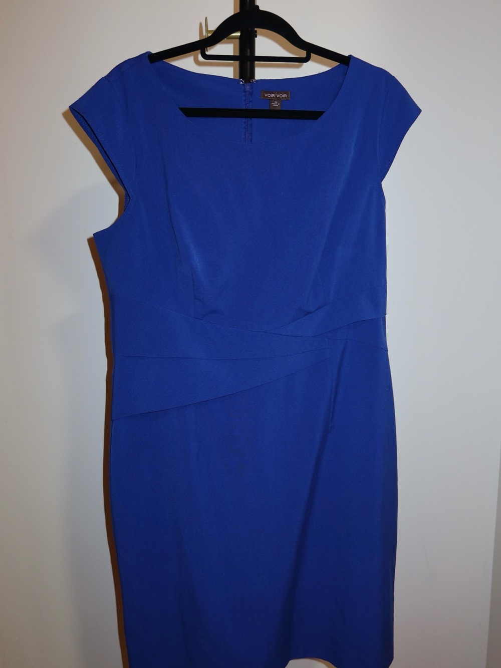 Voir Voir Cobalt Blue Cap Sleeve Sheath Dress